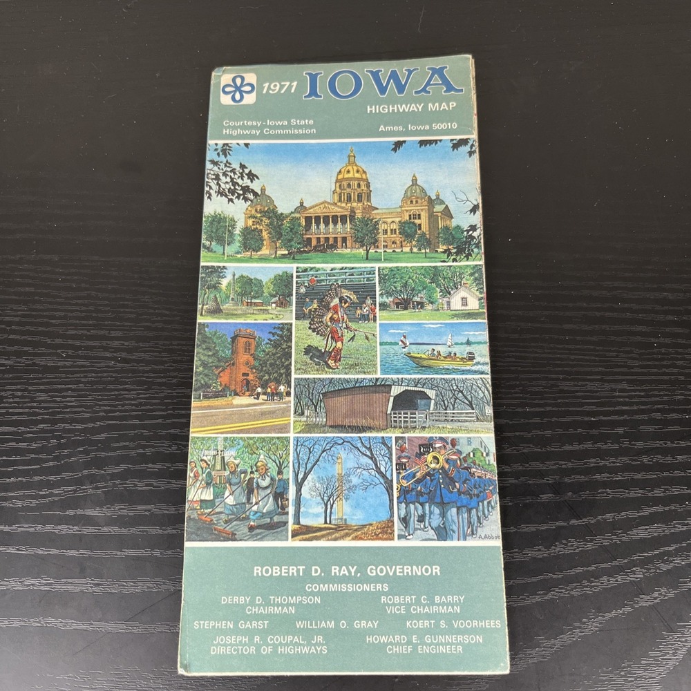 1971 Iowa Official State Highway Road Map – Vintage DOT Travel Map